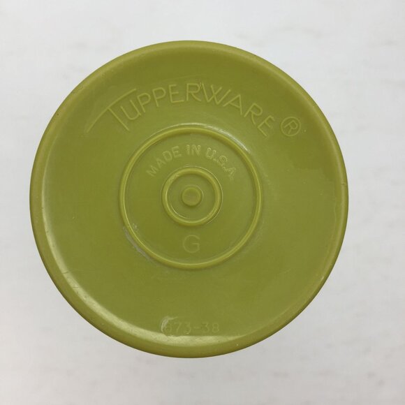 Vintage Tupperware Green Yellow Plastic Tumblers Set 4 Retro Drinkware Kitchen - Picture 13 of 16